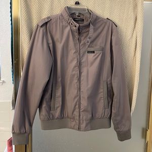Grey Members Only Racer Jacket - Medium